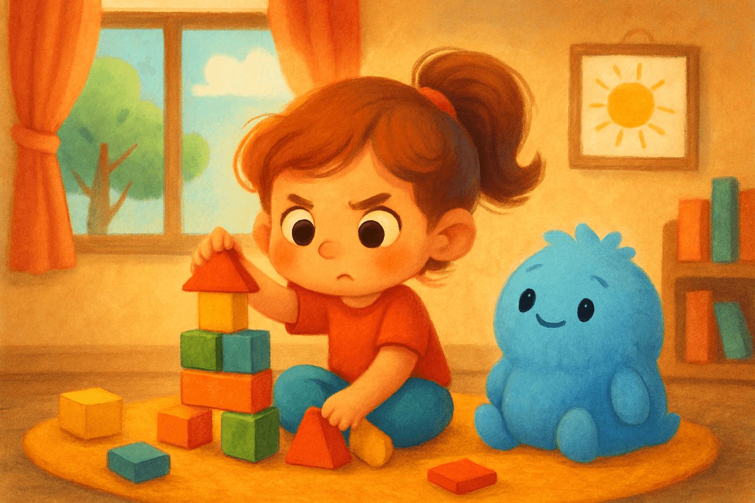 Agata i Niebieszek: Mały niebieski przyjaciel uczy oddychać ze złością